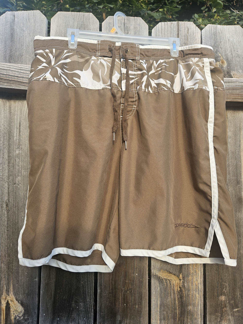 Speedo Vintage Y2K Board Shorts Men's Size L Swimming Trunks Camo Colored